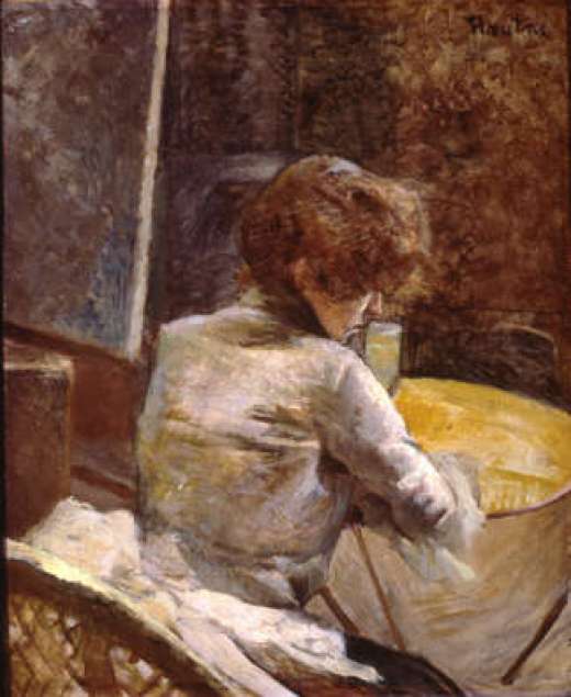 Toulouse-Lautrec, At Grenelle, Absinthe Drinker, 1887